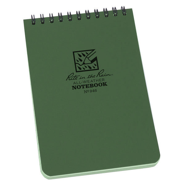 Rite in the Rain 4 in. W X 6 in. L Wire-O Green All-Weather Notebook (Pack of 12)