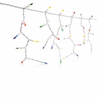 Celebrations Red Incandescent Mini Multicolored 300 ct Icicle Christmas Lights 17 ft. - Deal of The Week
