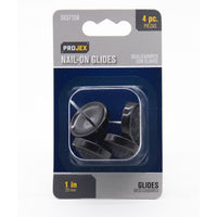 Projex Black 1 in. Nail-On Carpet Chair Glide 4 pk