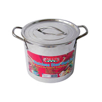 Bene Casa Stainless Steel Stock Pot 10.15 in. 16 qt Silver