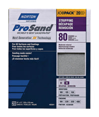 Norton ProSand 11 in. L x 9 in. W 80 Grit Coarse Aluminum Oxide Sandpaper 20 pk