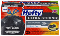 Hefty Ultra Strong 30 gal No Scent Trash Bags Drawstring 25 pk