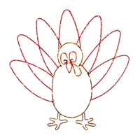 Celebrations Multicolored LED Prelit Turkey Silhouette Window Decor