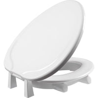 Bemis Independence Asurance Elongated White Plastic Toilet Seat (Pack of 2)