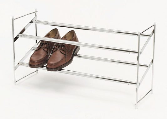 Whitmor 8-3/4 in. H X 24 in. W X 14 in. L Steel Expanding and Stacking Shoe Rack