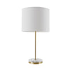 Globe Electric 19 in. Matte Brass White Table Lamp