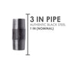 BK Products 1 in. MPT x 3 in. L Black Steel Nipple (Pack of 5)