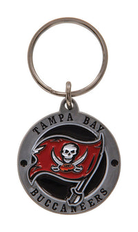 Hillman NFL Metal Silver Key Chain (Pack of 3)