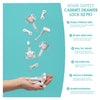 Regalo White Plastic Cabinet Locks 12 pk