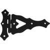 National Hardware 10 in. L Black Steel Ornamental T Hinge (Pack of 6)