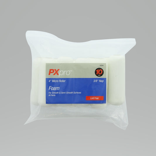 PXpro Foam 4 in. W X 3/8 in. Micro Paint Roller Cover 10 pk