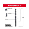 Milwaukee Thunderbolt 7/32 in. X 3-1/4 in. L Black Oxide Drill Bit 3-Flat Shank 1 pc