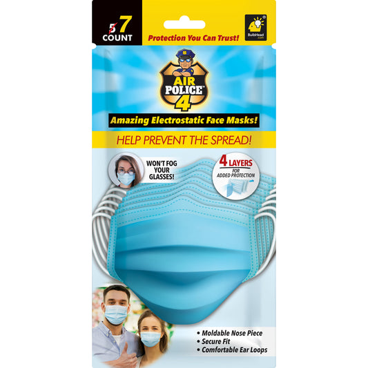 BulbHead Comfortable Air Police Full-Coverage Face Mask (Pack of 7)