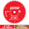 Diablo 6-1/2 in. D X 5/8 in. S Finish/Plywood TiCo Hi-Density Carbide Circular Saw Blade 40 teeth 1 (Pack of 10).