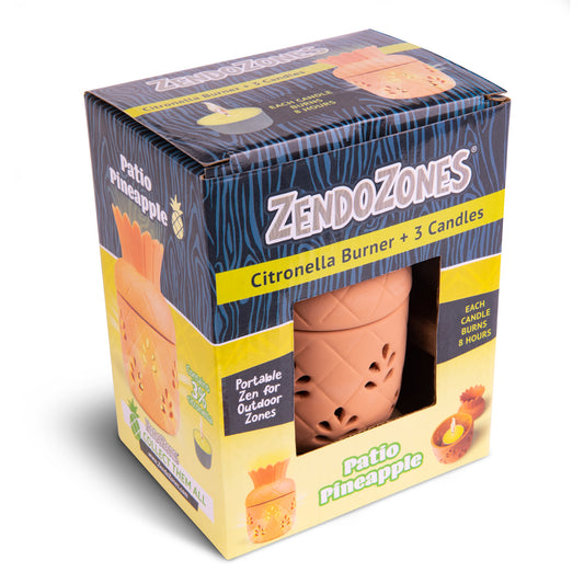 ZendoZones Citronella Candle Burner Candle For Mosquitoes 1 pk