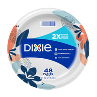 Dixie Assorted Paper FLOWERS BLOOM Dinner Plate 8-1/2 in. Dia. 48 pk (Pack of 10)