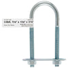 Hampton 5/16 in. x 1-3/8 in. W x 3-7/8 in. L Coarse Zinc-Plated Steel U-Bolt (Pack of 10) - Deal of The Week