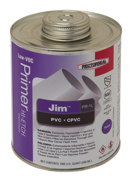 Rectorseal Jim Purple Primer and Cement For CPVC/PVC 32 oz