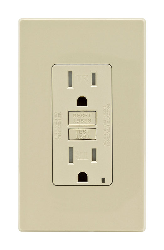 Leviton 15 amps 125 V Ivory Outlet/Wallplate 5-15R 1 pk