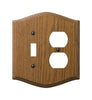 Amerelle Country Brown 2 gang Wood Duplex/Toggle Wall Plate 1 pk