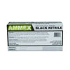 AMMEX Professional Nitrile Disposable Exam Gloves X-Large Black Powder Free 100 pk