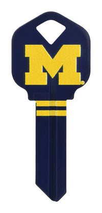 Hillman University of Michigan Painted Key House/Office Universal Key Blank Single (Pack of 6).