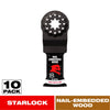 Diablo Starlock 1-1/4 in. W Bi-Metal Curved Contact Edge Oscillating Blade Nail-Embedded Wood 10 pk