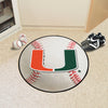 University of Miami Baseball Rug - 27in. Diameter