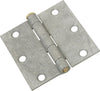 National Hardware 3 in. W X 3 in. L Galvanized Silver Steel Broad Hinge 2 pk
