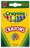 Crayola Assorted Color Crayons 8 pk - Open Box