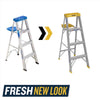 Werner 250 lbs. Capacity Aluminum Single-Sided Type I Step Ladder 4 H ft.