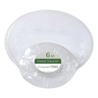 Crescent Too 2.9 in. H X 6 in. D Plastic Deep Plant Saucer Clear (Pack of 50)