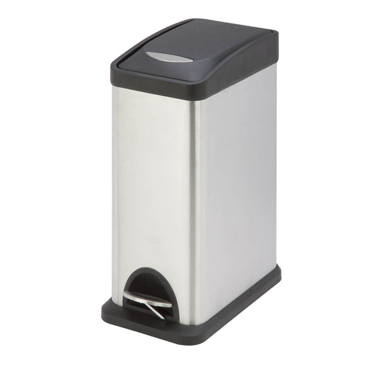 Honey-Can-Do 2.1 gal Silver Stainless Steel Step-On Trash Can