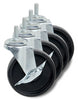 Honey-Can-Do 4 in. D Swivel Rubber Caster 350 lb 4 pk