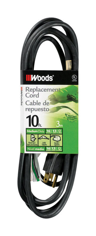 Woods 16/3 SJEW 125 V 10 ft. L Power Cord