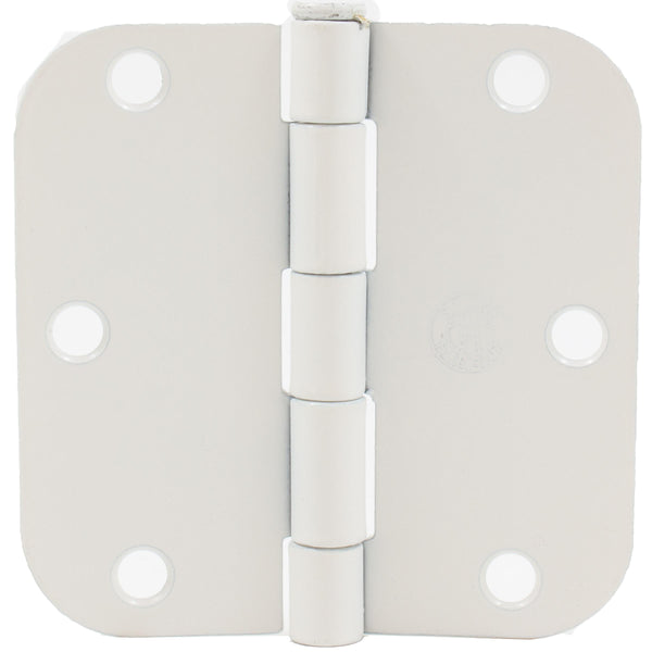 Bisagra estándar, 3-1/2 pulgadas, esquina con radio de 5/8", paquete a granel (100 unidades), blanco brillante, de Stone Harbor Hardware