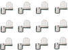 Prime-Line Mill Silver Die Cast Screen Clip For 3/8 inch 12 pk