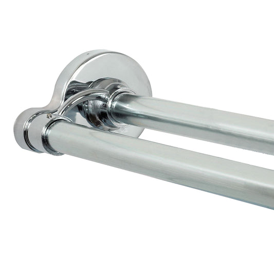 Zenith Products Double Curtain Rod 72 in. L Chrome Silver