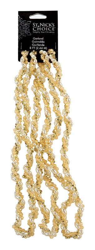 Dyno Glamour Bead Bead Garland Silver/Gold Plastic 1 pk (Pack of 12)