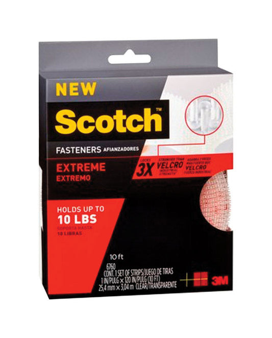 Scotch Extreme Medium Foam Hook and Loop Fastener 120 in. L 2 pk