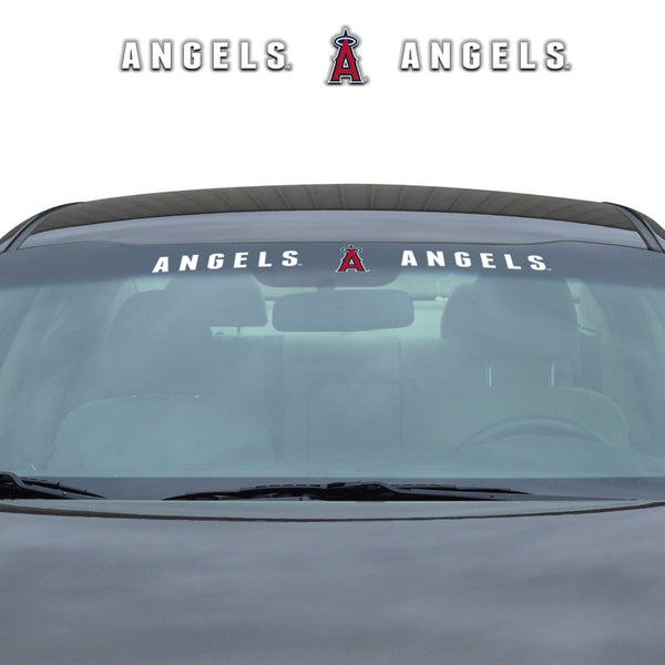 MLB - Calcomanía para parabrisas con rayas solares de Los Angeles Angels, 3,25 x 34 pulgadas.