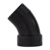 Charlotte Pipe 3 in. Hub X 3 in. D Hub ABS 45 Degree Elbow