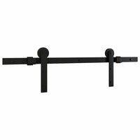 National Hardware Builder Matte Black Steel Barn Door Hanger Kit 1 pc