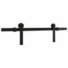 National Hardware Builder Matte Black Steel Barn Door Hanger Kit 1 pc