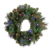 Celebrations Platinum 26 in. D LED Prelit Multicolored Mixed Pine Wreath