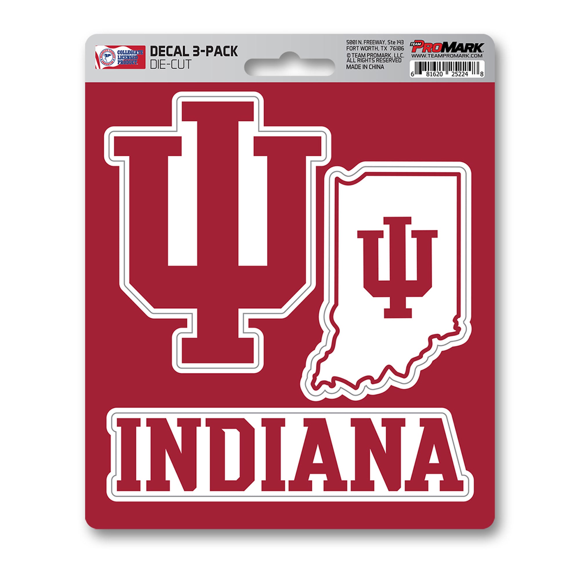 Indiana University 3 Piece Decal Sticker Set - 61026 - 681620252248 ...