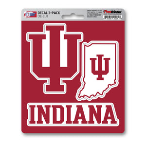 Indiana University 3 Piece Decal Sticker Set