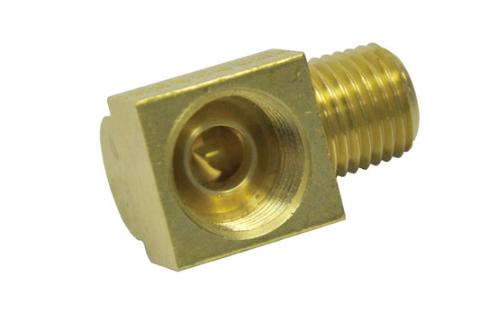 JMF Company 3/8 in. Flare X 1/4 in. D MPT Yellow Brass Inverted Elbow
