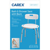 Carex Health Brands White Bath/Shower Seat Aluminum 20.5 in. H X 20 in. L - Deal of The Week