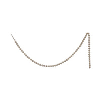 Creative Co-Op White Bead Garland Indoor Christmas Decor 1 in. (Pack of 6)